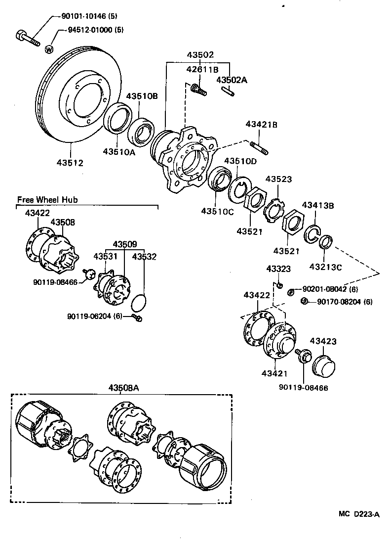 43512-27040 DISC, FRONT product image