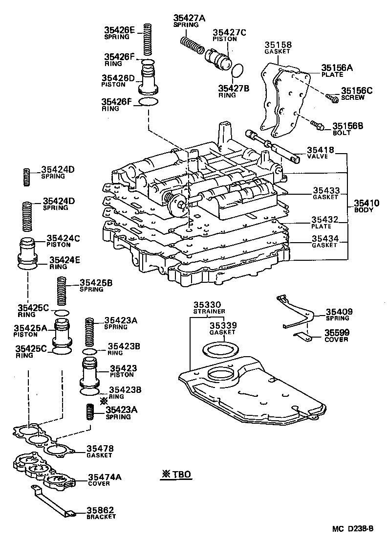 35432-10050 PLATE, VALVE BODY, NO.1 product image