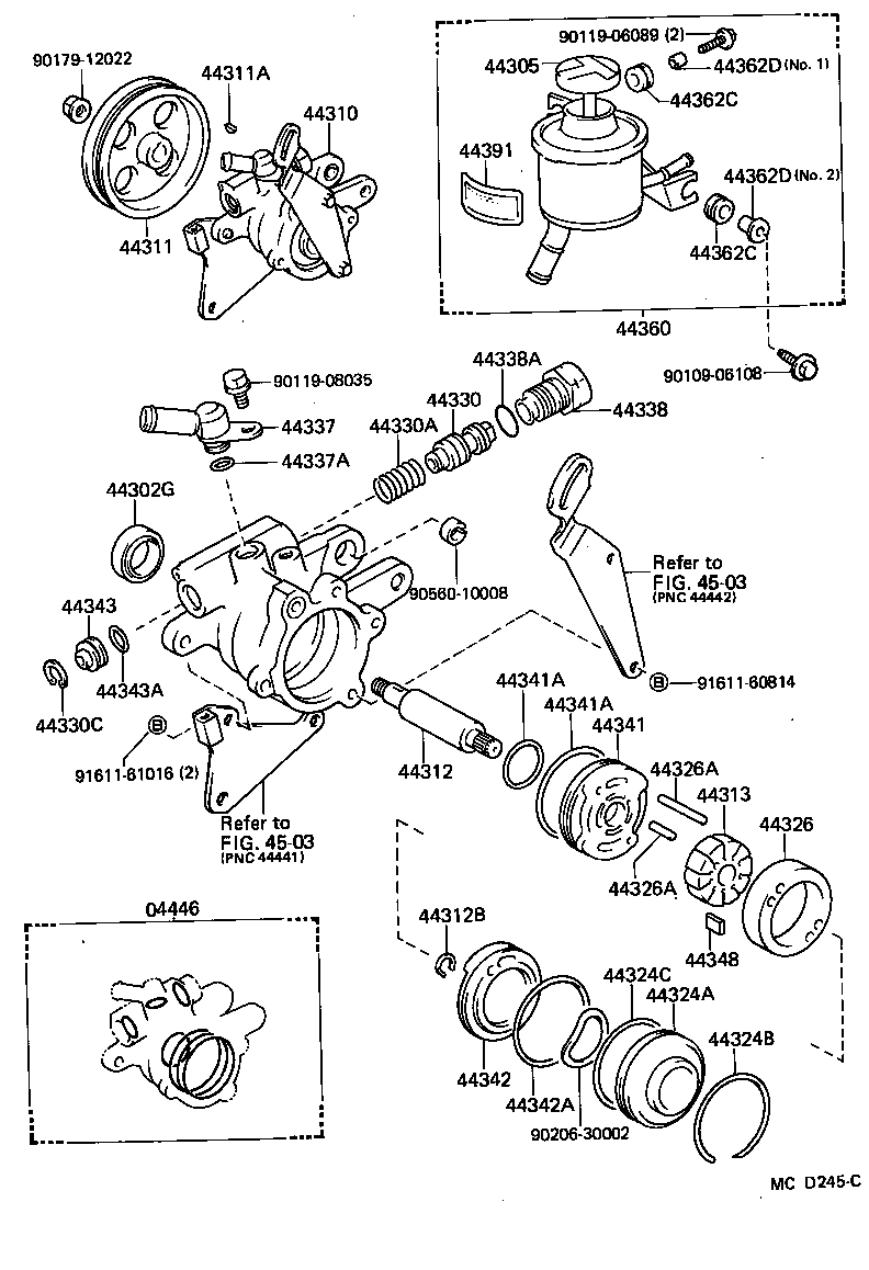 44360-10010 RESERVOIR ASSY, VANE PUMP OIL product image