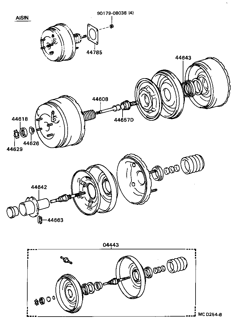 04443-22440 BOOSTER KIT, BRAKE product image