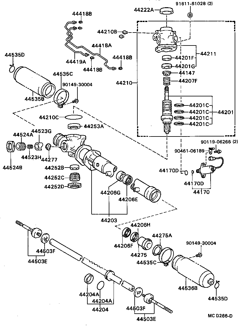 04445-24030 GASKET KIT, POWER STEERING GEAR(FOR RACK & PINION) product image