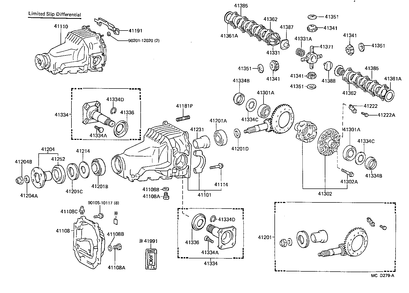 41201-19545 FINAL GEAR KIT, DIFFERENTIAL, REAR product image