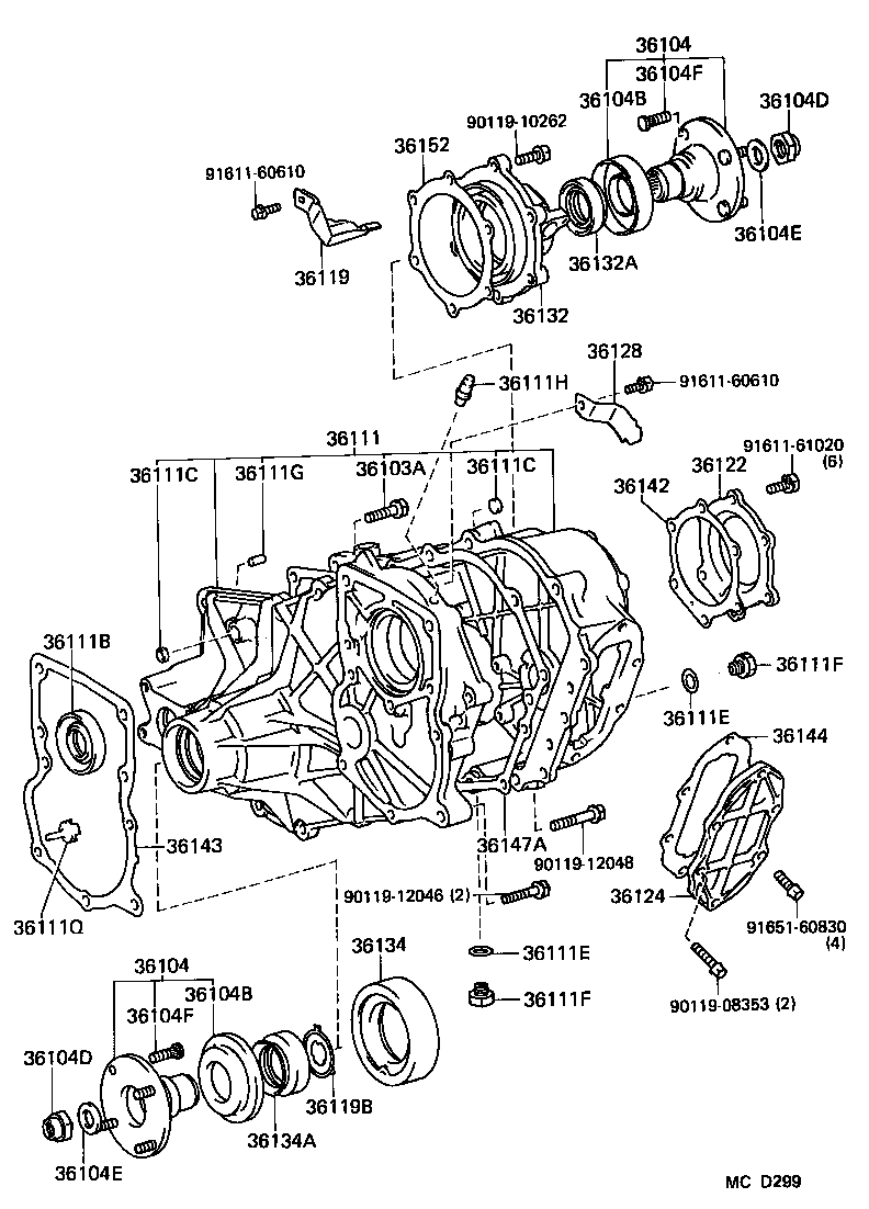 36103-60100 CASE, TRANSFER product image