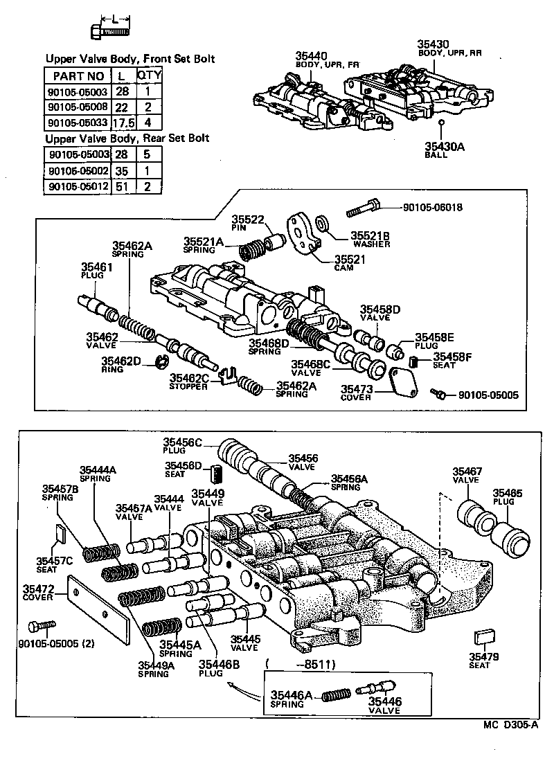 35432-30172 PLATE, VALVE BODY, NO.1 product image