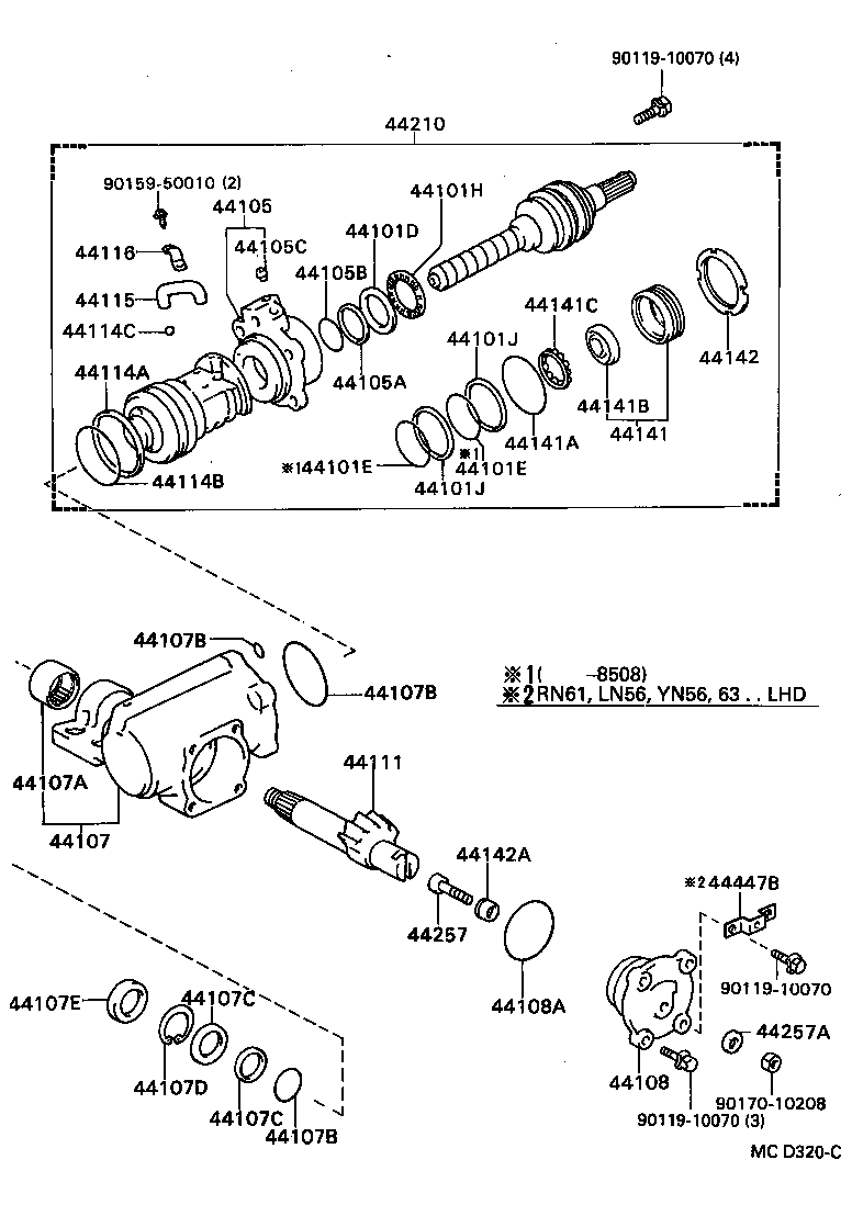 94110-41000 NUT(FOR STEERING DAMPER) product image