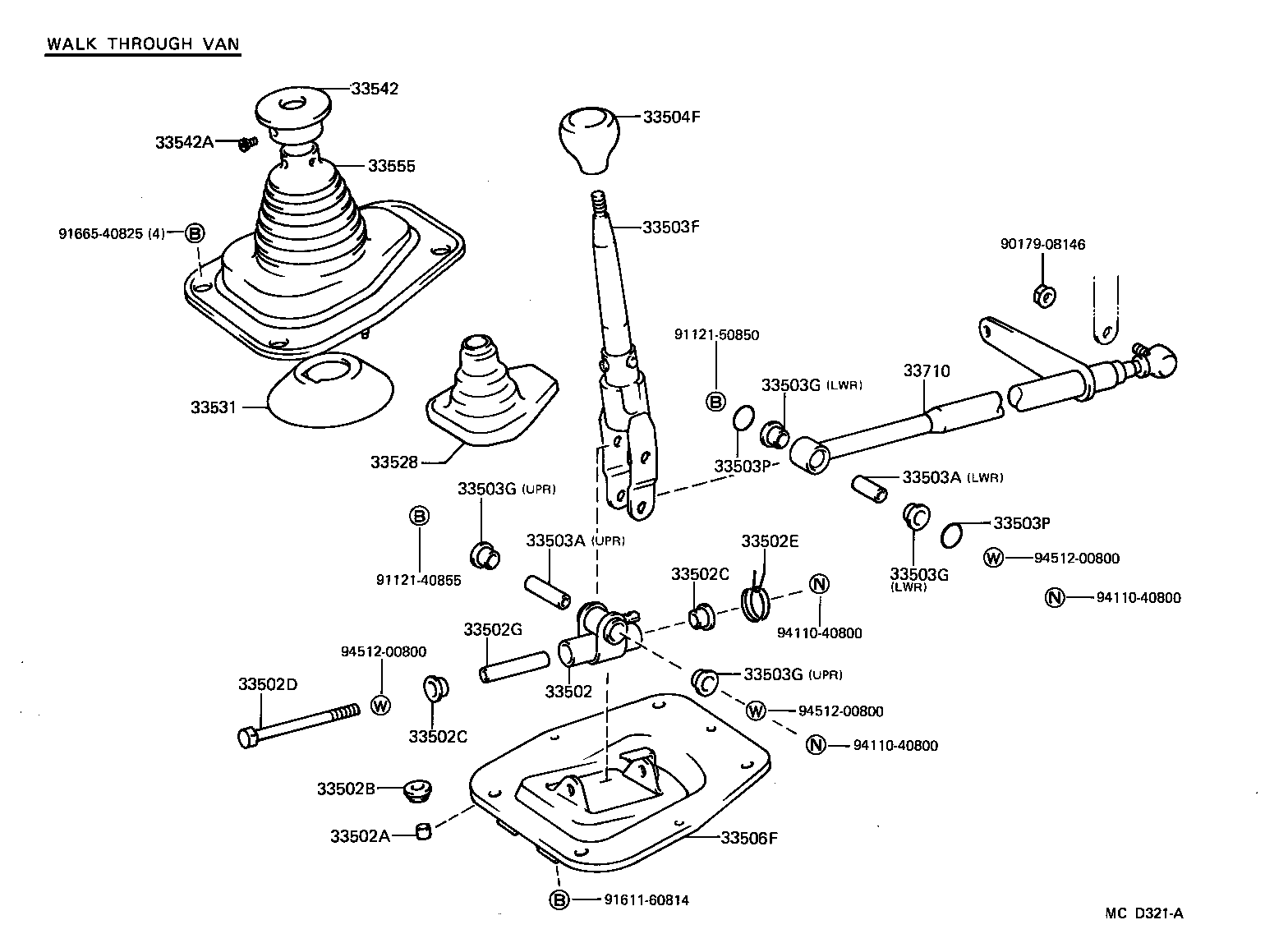 33607-25080 SUPPORT SUB-ASSY, SELECTING BELLCRANK product image