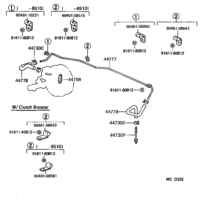 44610-60070 BOOSTER ASSY, BRAKE product image