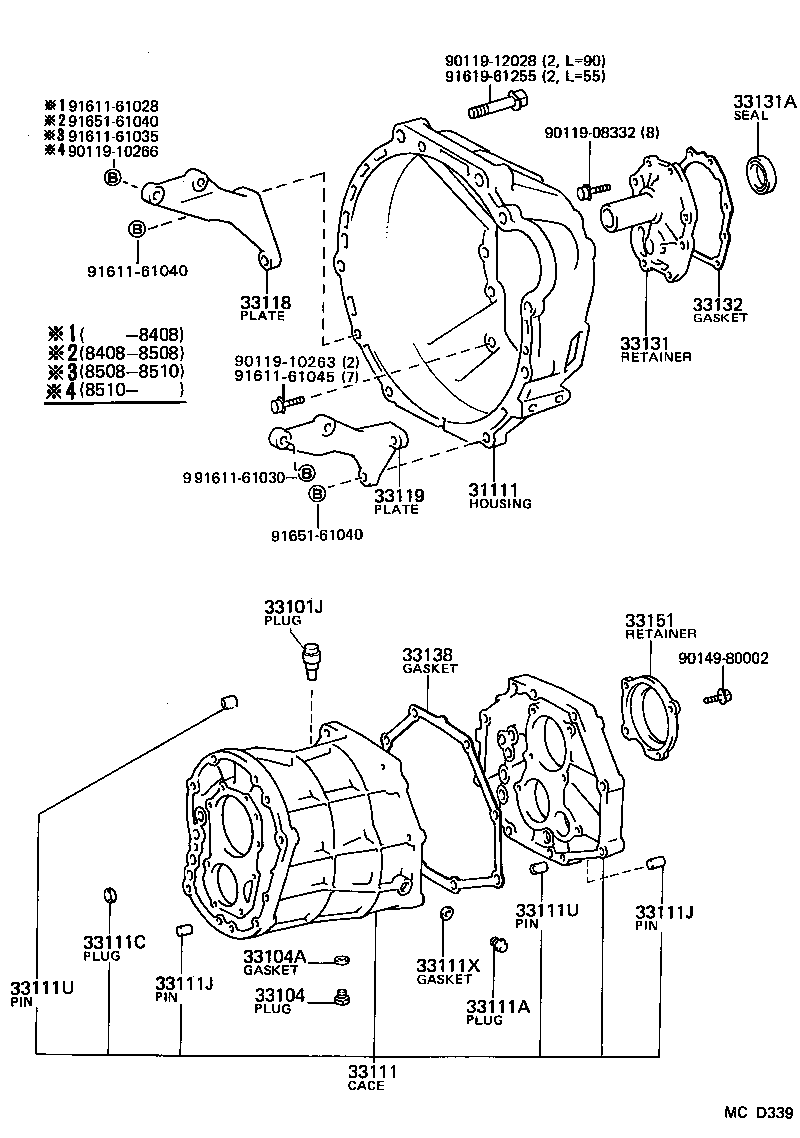 33111-28010 CASE, MANUAL TRANSMISSION product image