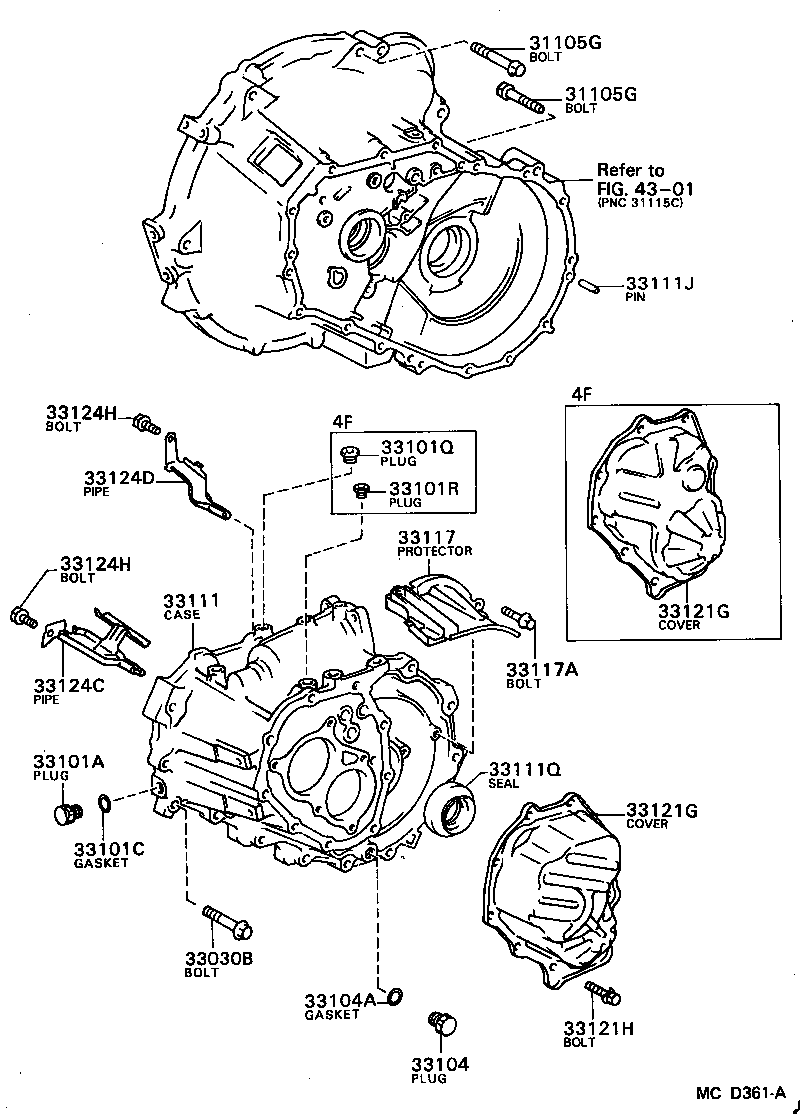 Toyota 91619-61260 BOLT(FOR TRANSAXLE CASE & ENGINE SETTING)