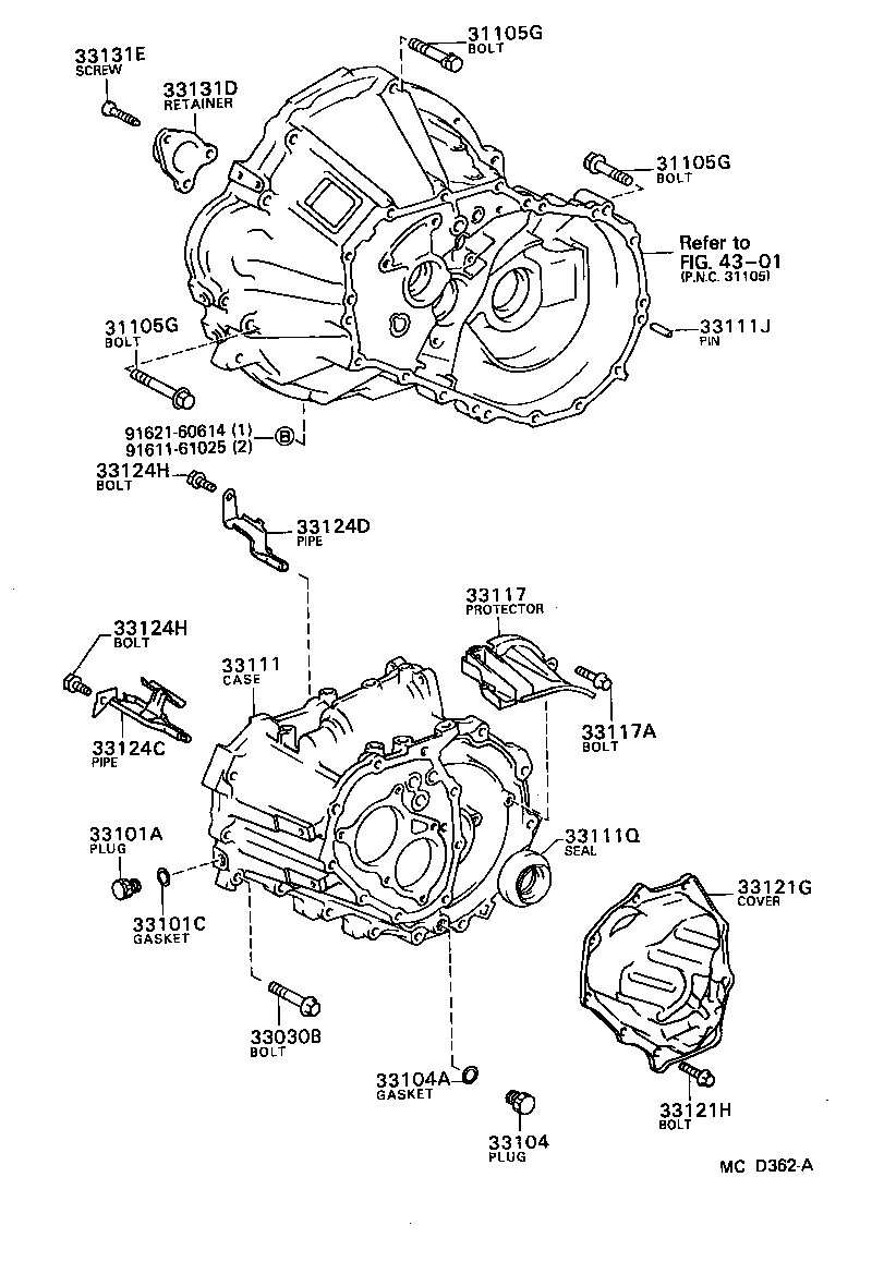 90105-10077 BOLT(FOR TRANSAXLE CASE & ENGINE SETTING) product image