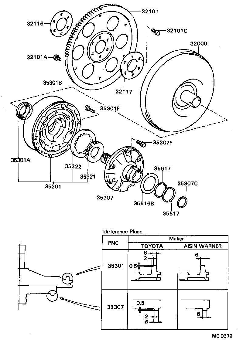 32116-16010 SPACER, DRIVE PLATE, FRONT product image