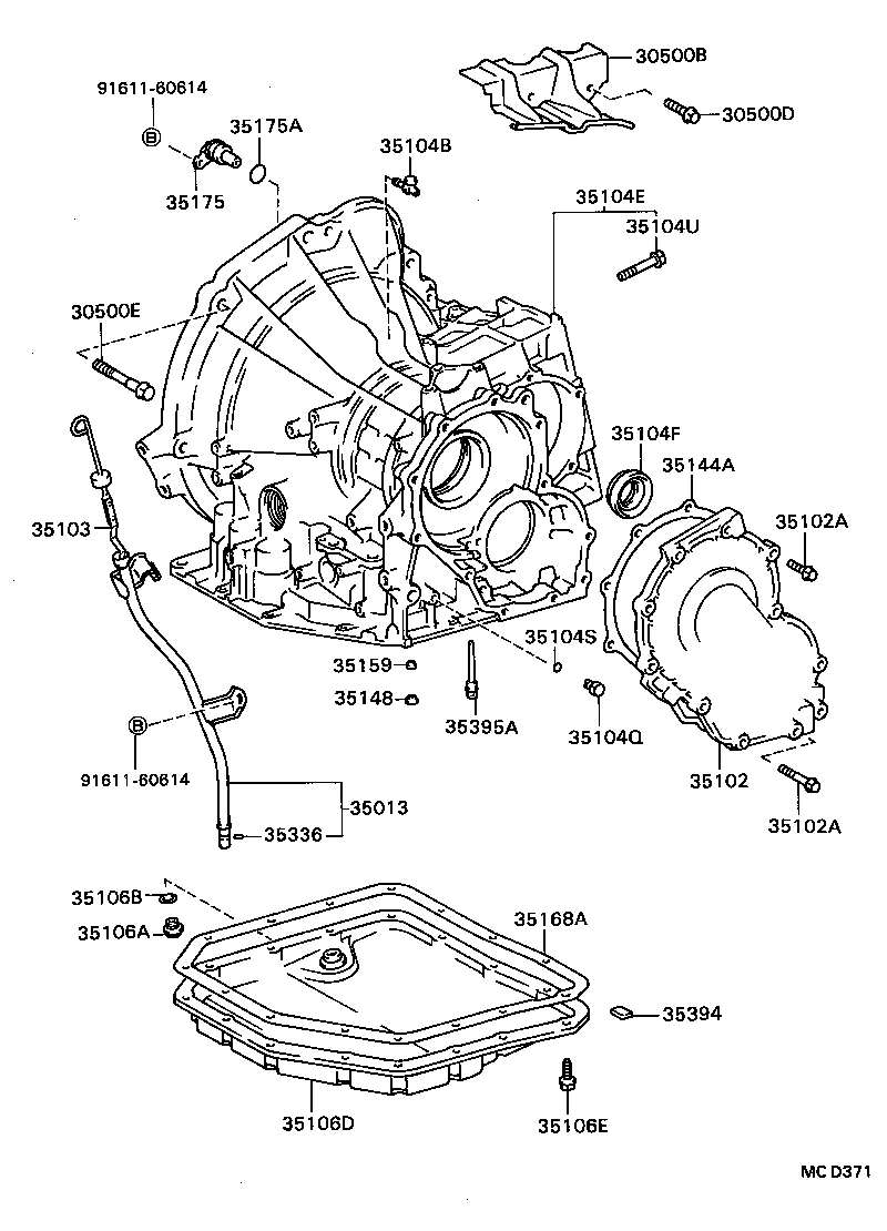 35013-16020 TUBE SUB-ASSY, TRANSMISSION OIL FILLER product image