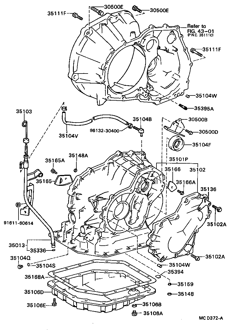 35013-16020 TUBE SUB-ASSY, TRANSMISSION OIL FILLER product image