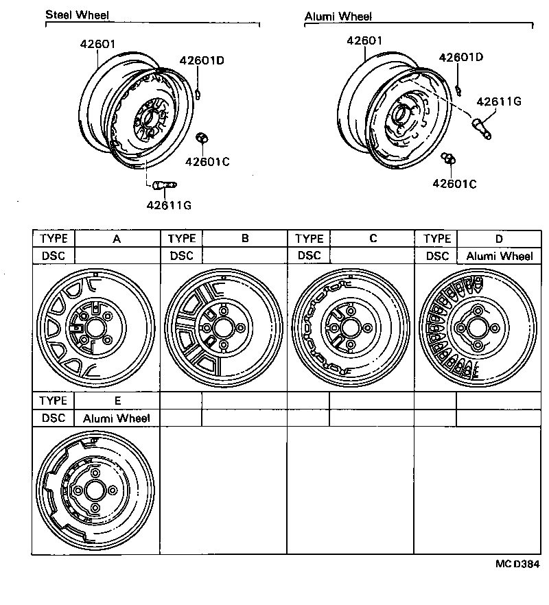 42611-16290 WHEEL, DISC product image
