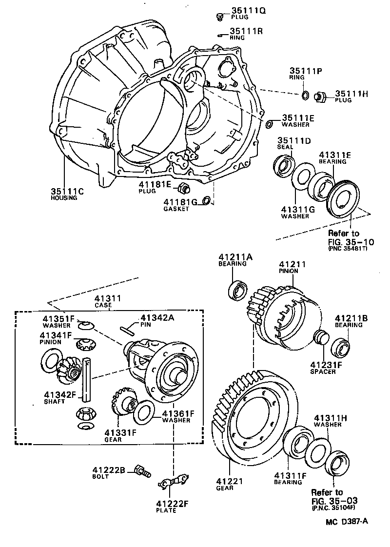 41206-16010 PINION, DIFFERENTIAL DRIVE product image