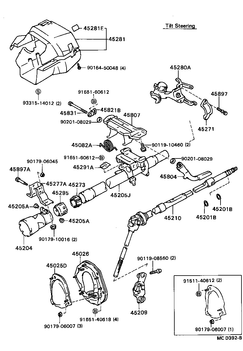 45210-16100 SHAFT ASSY, STEERING MAIN product image