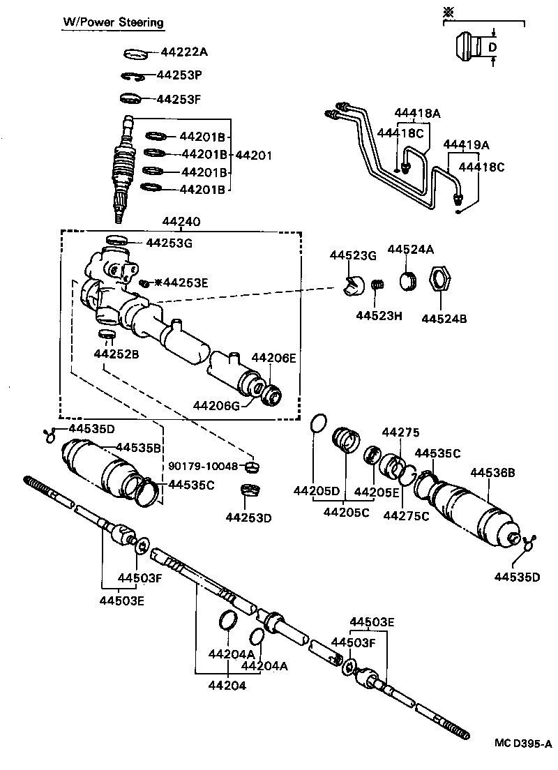 04445-16040 GASKET KIT, POWER STEERING GEAR(FOR RACK & PINION) product image