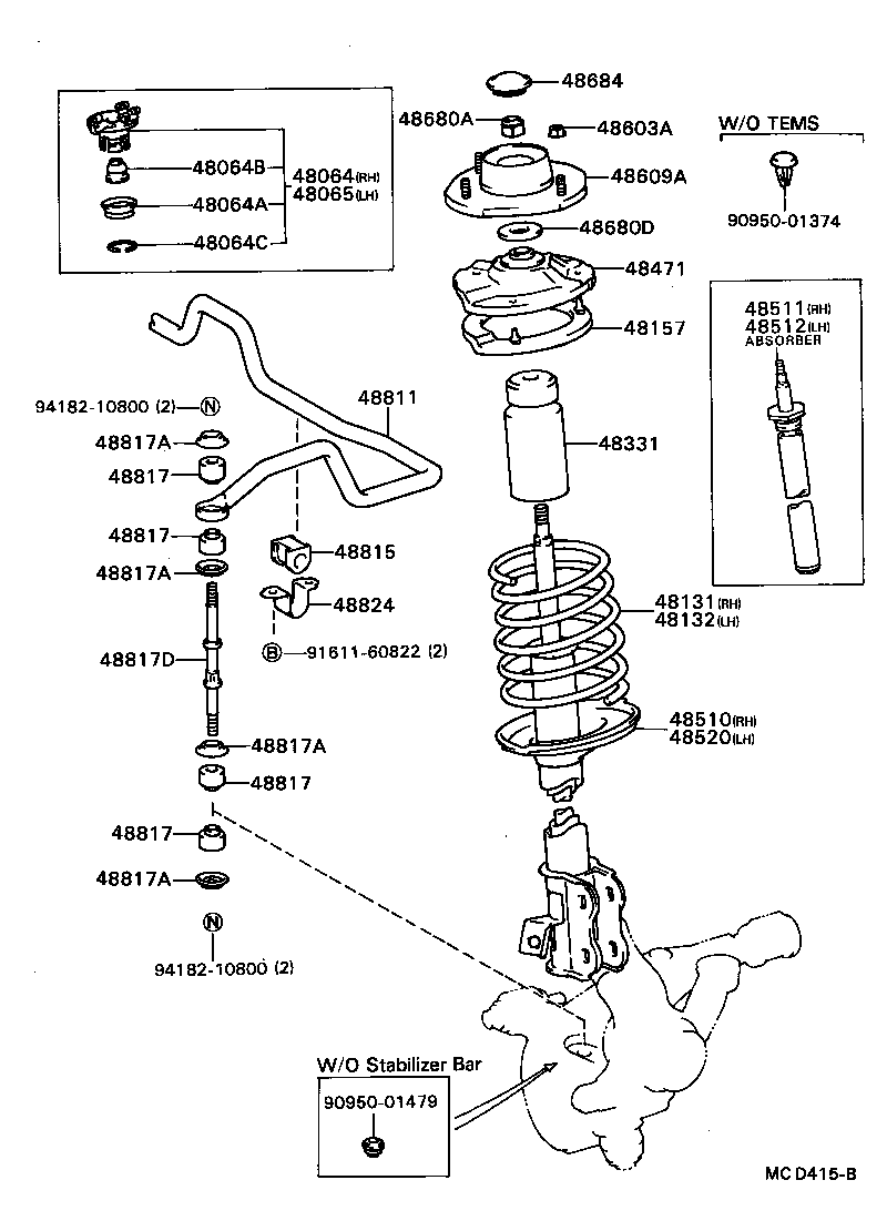 48131-16580 SPRING, FRONT COIL, RH product image