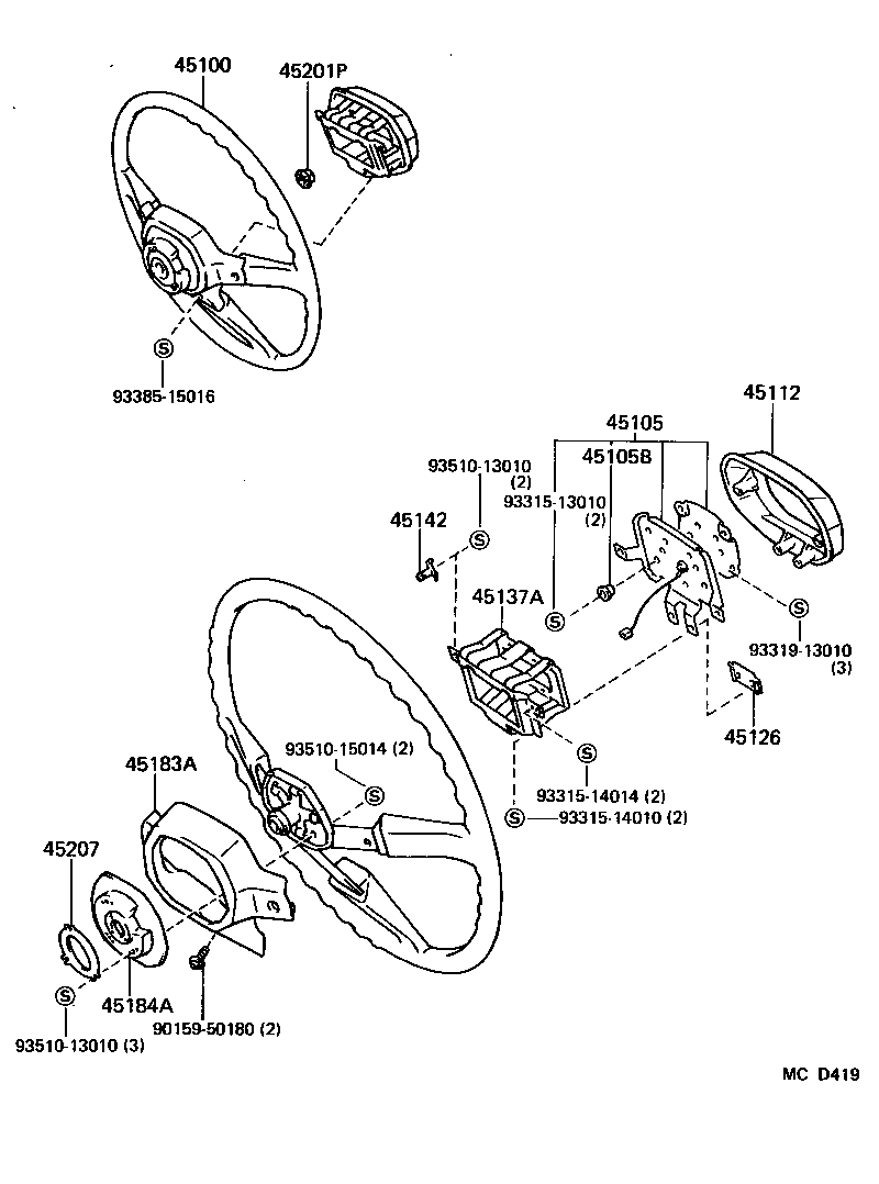 45105-20060 PLATE SUB-ASSY, HORN BUTTON CONTACT, NO.1 product image