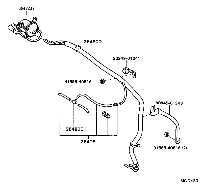 36740-16010 TANK ASSY, TRANSFER VACUUM product image