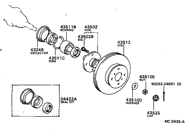 43512-20100 DISC, FRONT product image