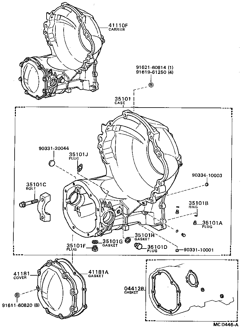 41201-19286 FINAL GEAR KIT, DIFFERENTIAL, FRONT product image
