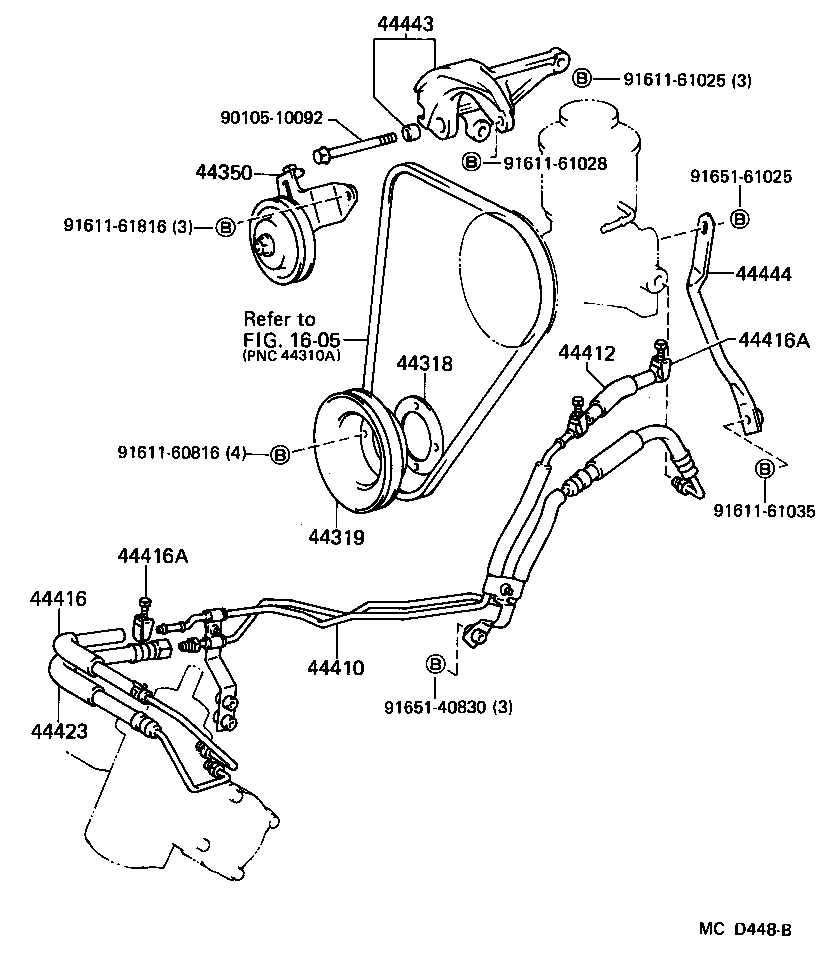 44348-26010 HOSE, OIL RESERVOIR TO PUMP, NO.1 product image