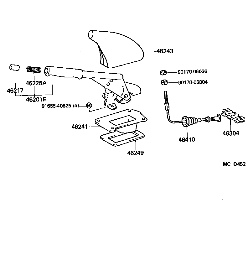 46420-10080 CABLE ASSY, PARKING BRAKE, NO.2 product image