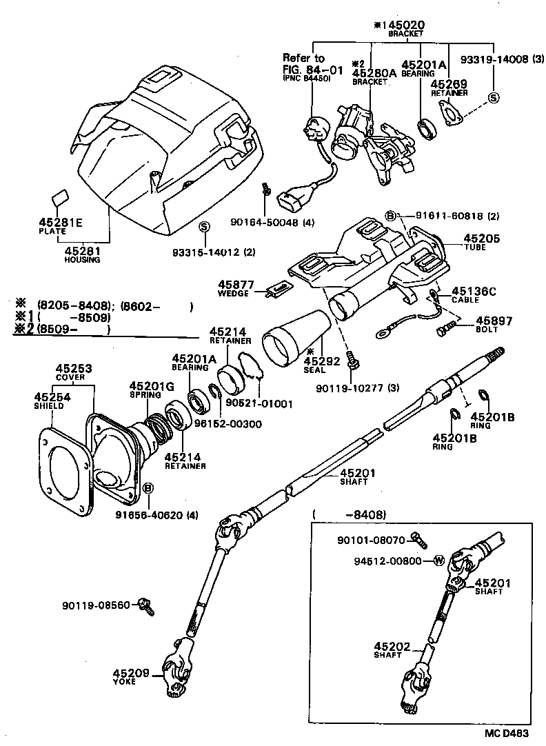 45020-16020 BRACKET ASSY, STEERING COLUMN UPPER W/SWITCH product image