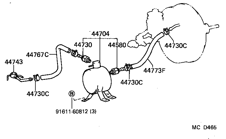 44610-60230 BOOSTER ASSY, BRAKE product image
