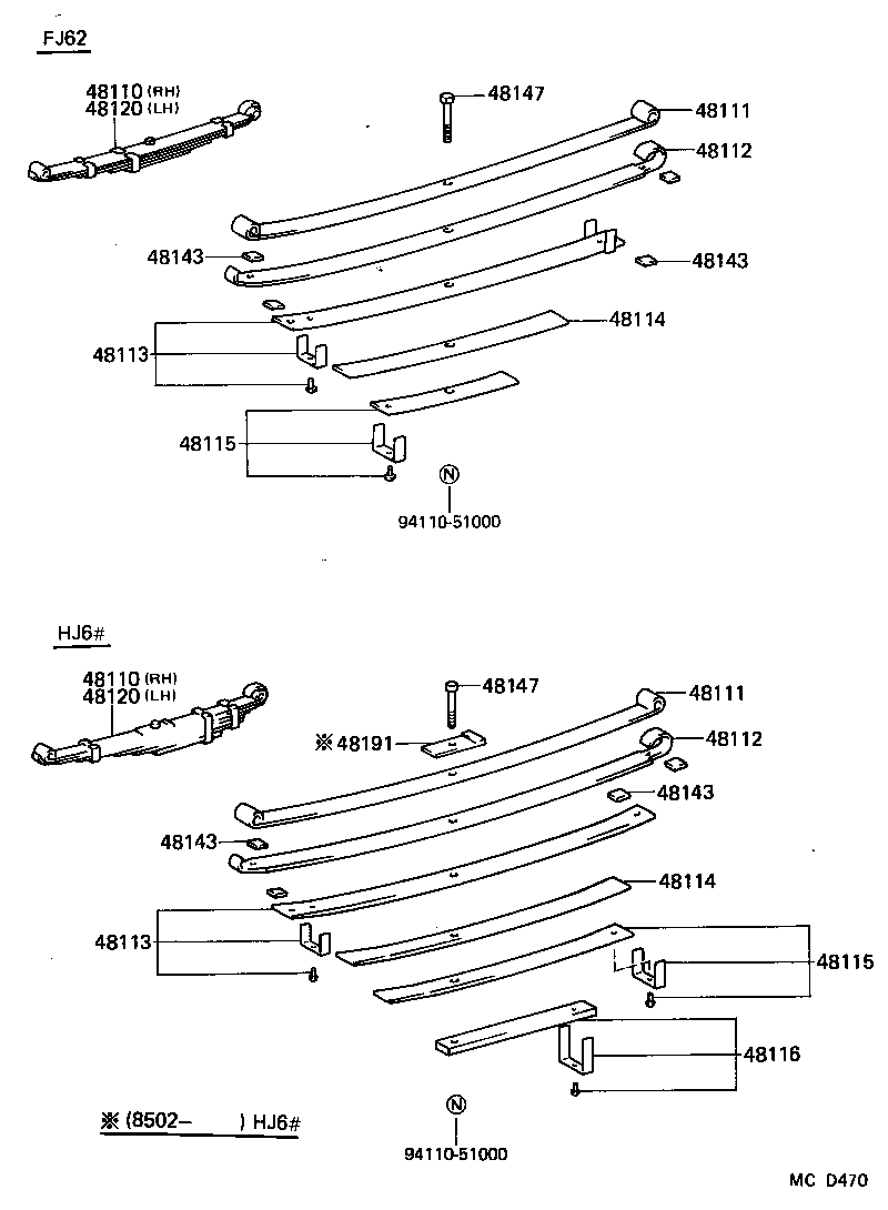 48412-60021 BRACKET, FRONT SPRING(FOR REAR RH) product image