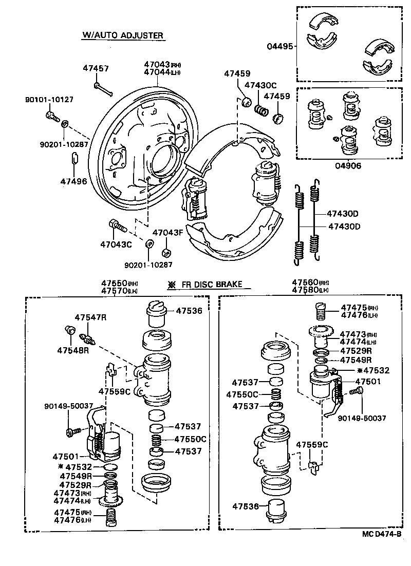 04497-36060 SHOE KIT, REAR BRAKE product image