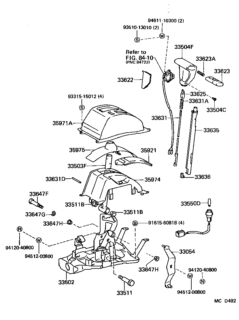 33533-02010 SHAFT, BELLCRANK (FOR FLOOR SHIFT) product image