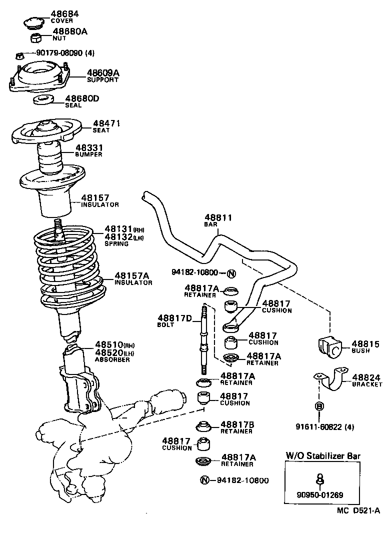 Toyota 48131-02010 SPRING, FRONT COIL, RH