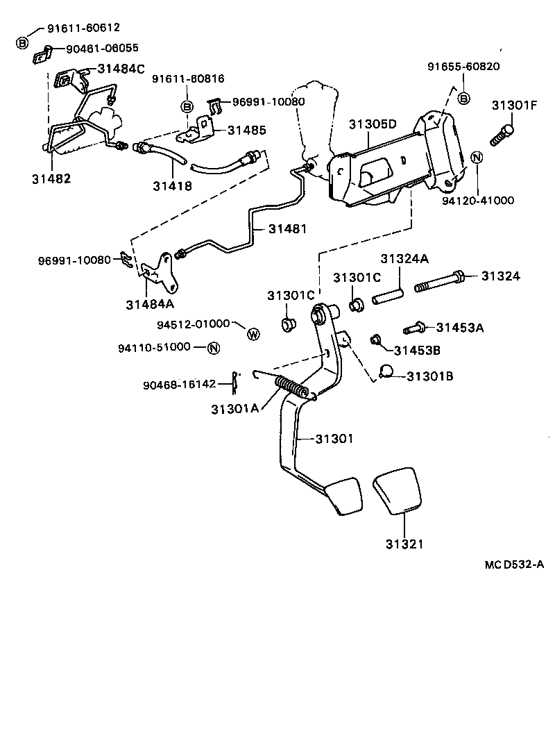 90931-01047 HOSE, CLUTCH product image