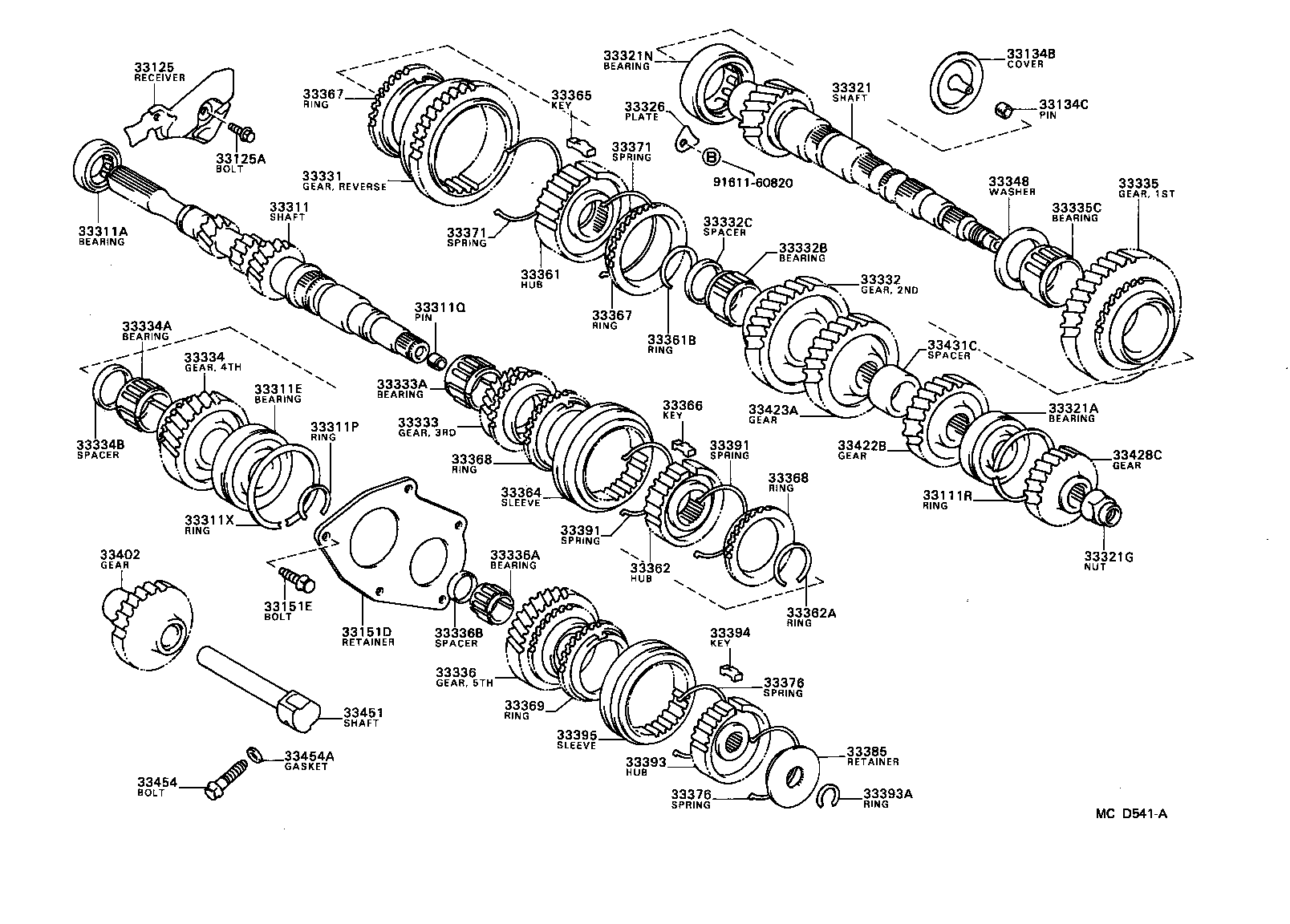 33035-32020 GEAR, 4TH product image