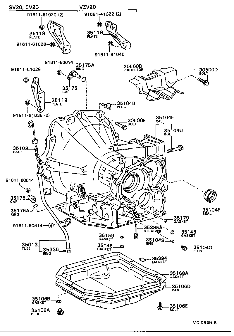 35013-32070 TUBE SUB-ASSY, TRANSMISSION OIL FILLER product image