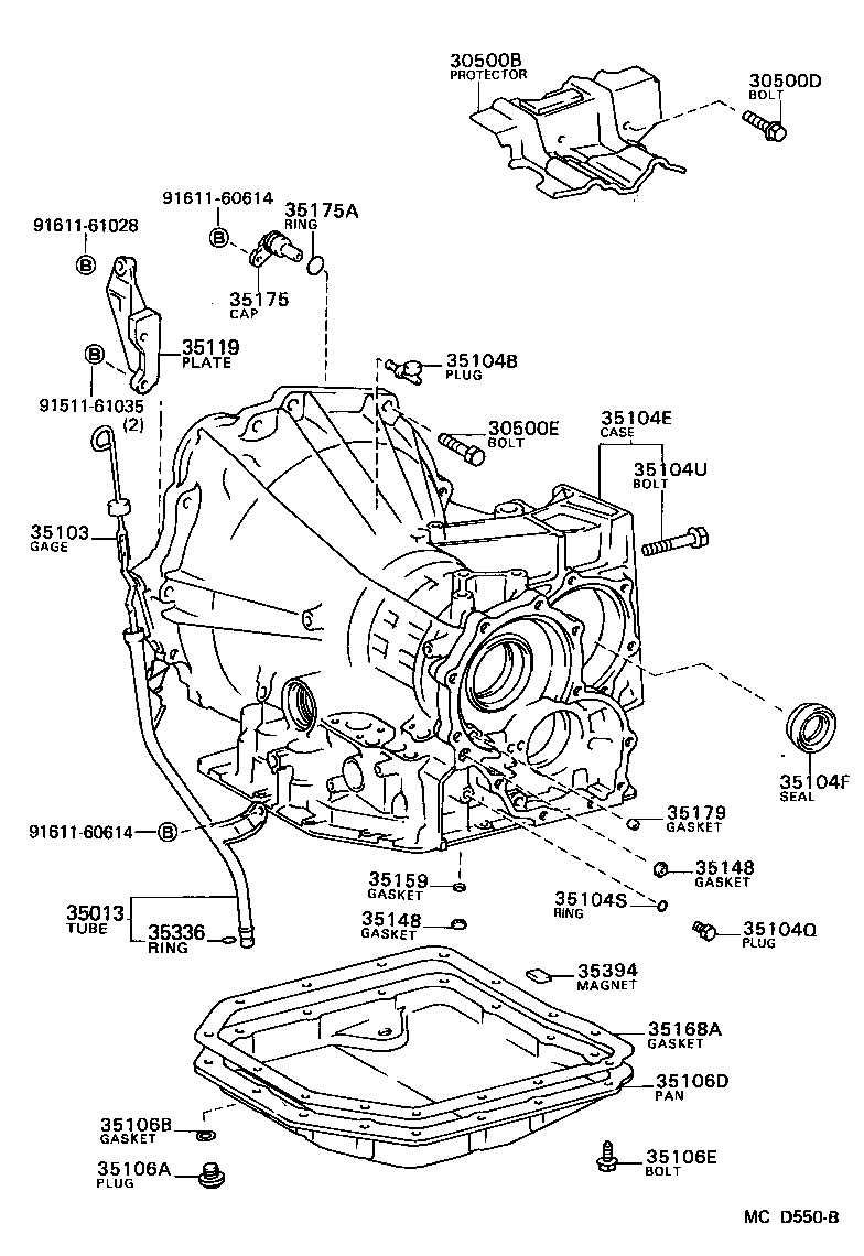 Toyota 35106-32040 PAN SUB-ASSY, AUTOMATIC TRANSAXLE OIL