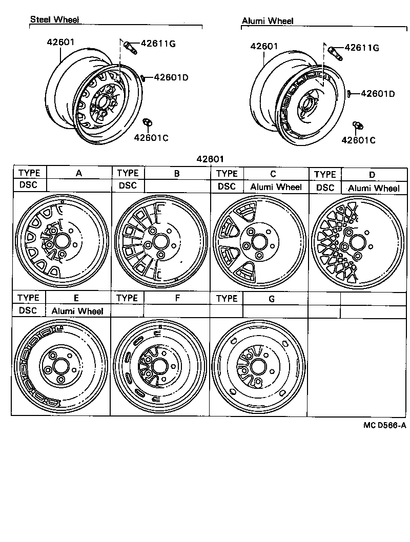 42611-32110 WHEEL, DISC product image