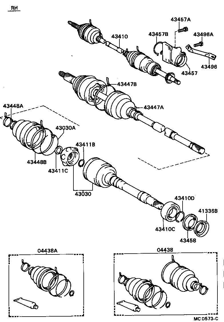 04438-32120 BOOT KIT, FRONT DRIVE SHAFT product image