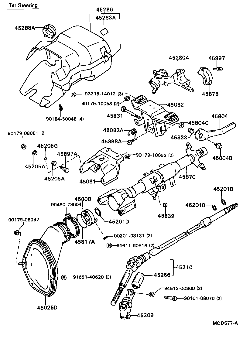 45220-32050 SHAFT ASSY, STEERING INTERMEDIATE product image