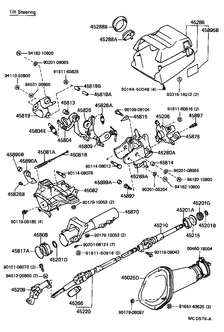 Toyota 45220-32060 SHAFT ASSY, STEERING INTERMEDIATE