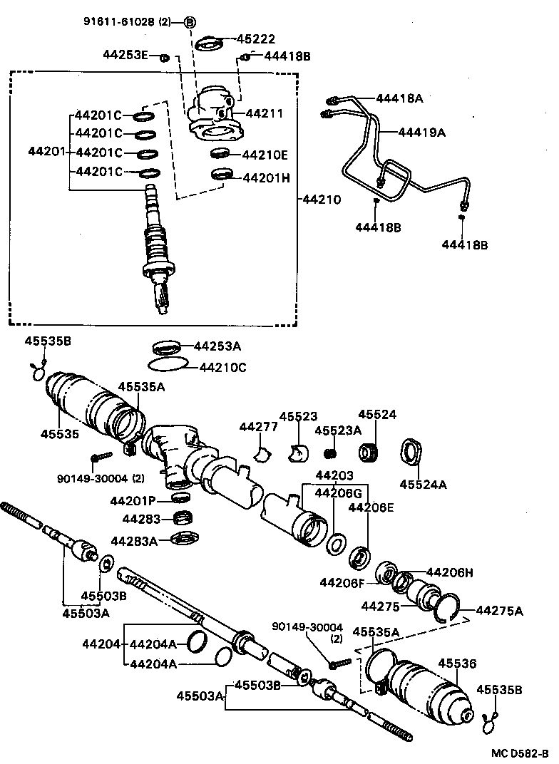 44203-32071 HOUSING SUB-ASSY, POWER STEERING RACK product image