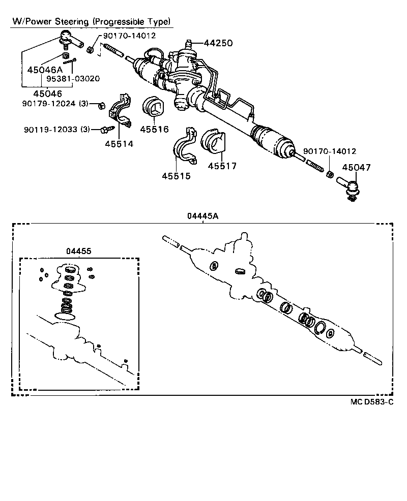 44203-32071 HOUSING SUB-ASSY, POWER STEERING RACK product image