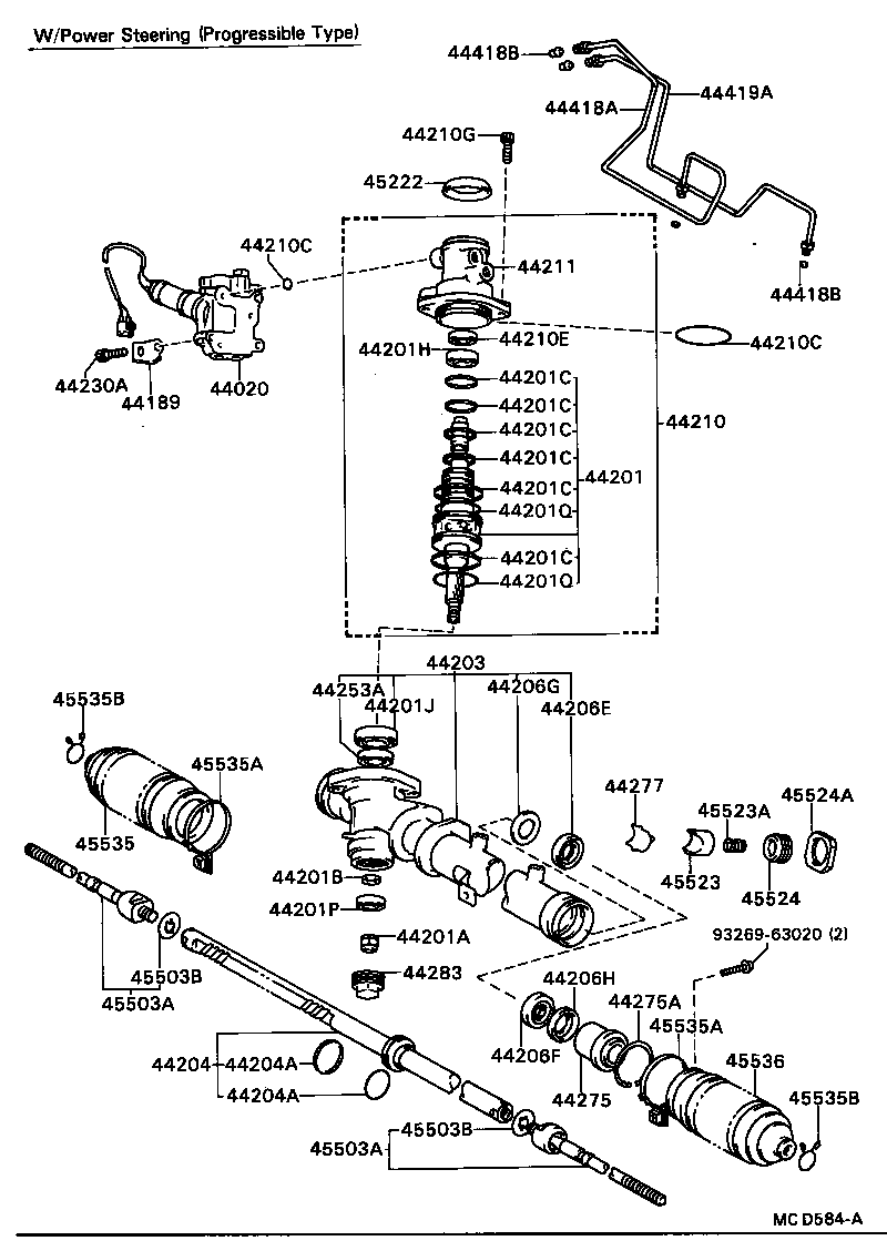 44203-32071 HOUSING SUB-ASSY, POWER STEERING RACK product image