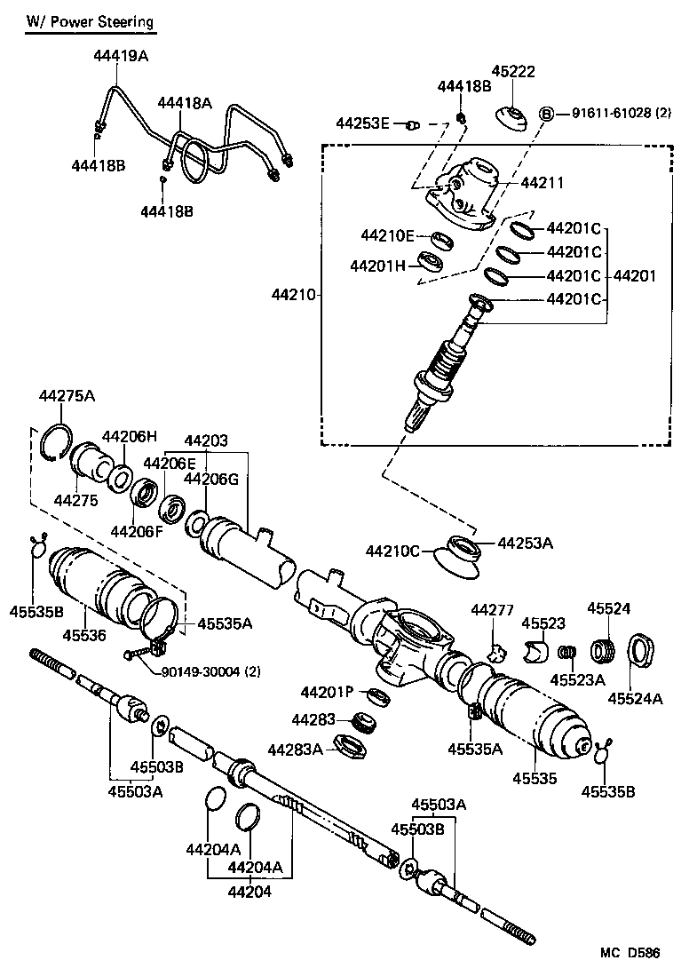 45535-32050 BOOT, STEERING RACK, NO.1 product image