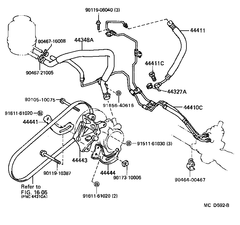 Toyota 44446-32010 STRUT, ADJUSTING