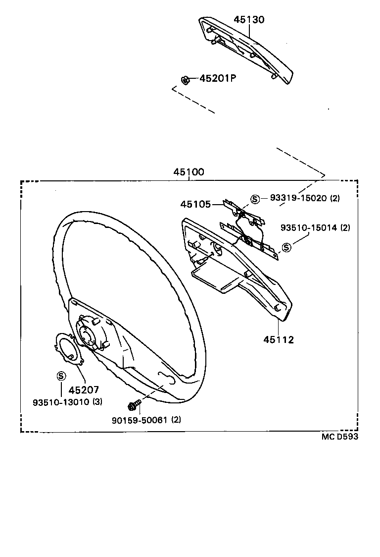 45112-32020 PAD, STEERING WHEEL product image