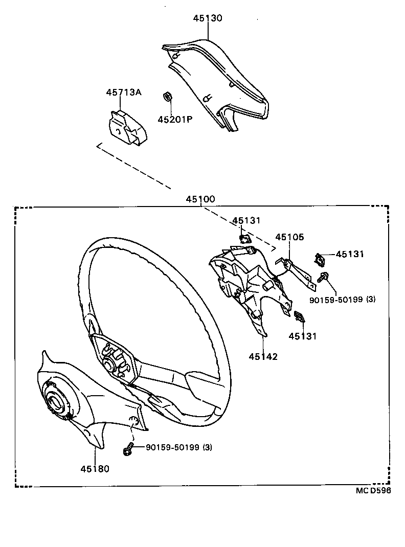 45112-32020 PAD, STEERING WHEEL product image