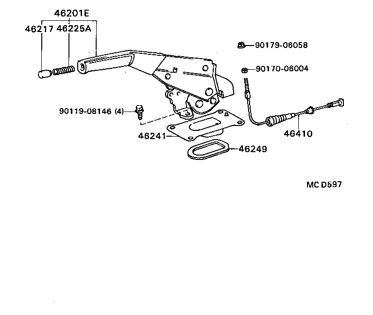 46451-32020 BRACKET, CABLE SUPPORT product image